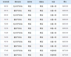 南溪至成都汽车票价详解