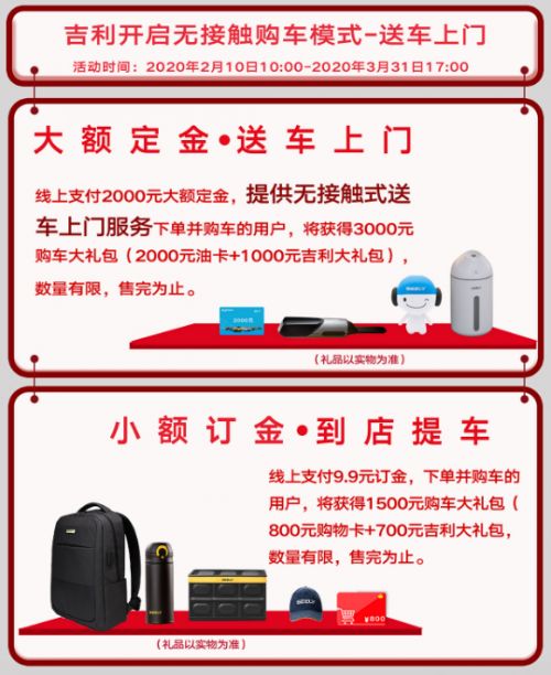 吉利汽车赠购补贴金额一览