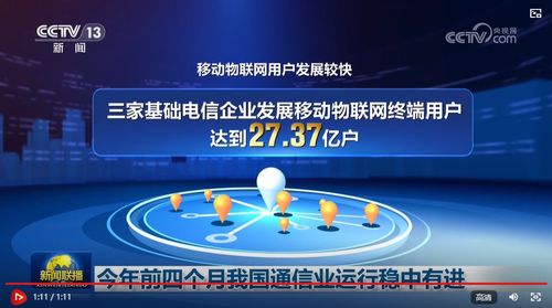 前四个月我国通信业运行稳中有进